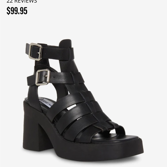 SUMMER Genuine Leather Black Gladiator Sandal - Picture 1 of 4